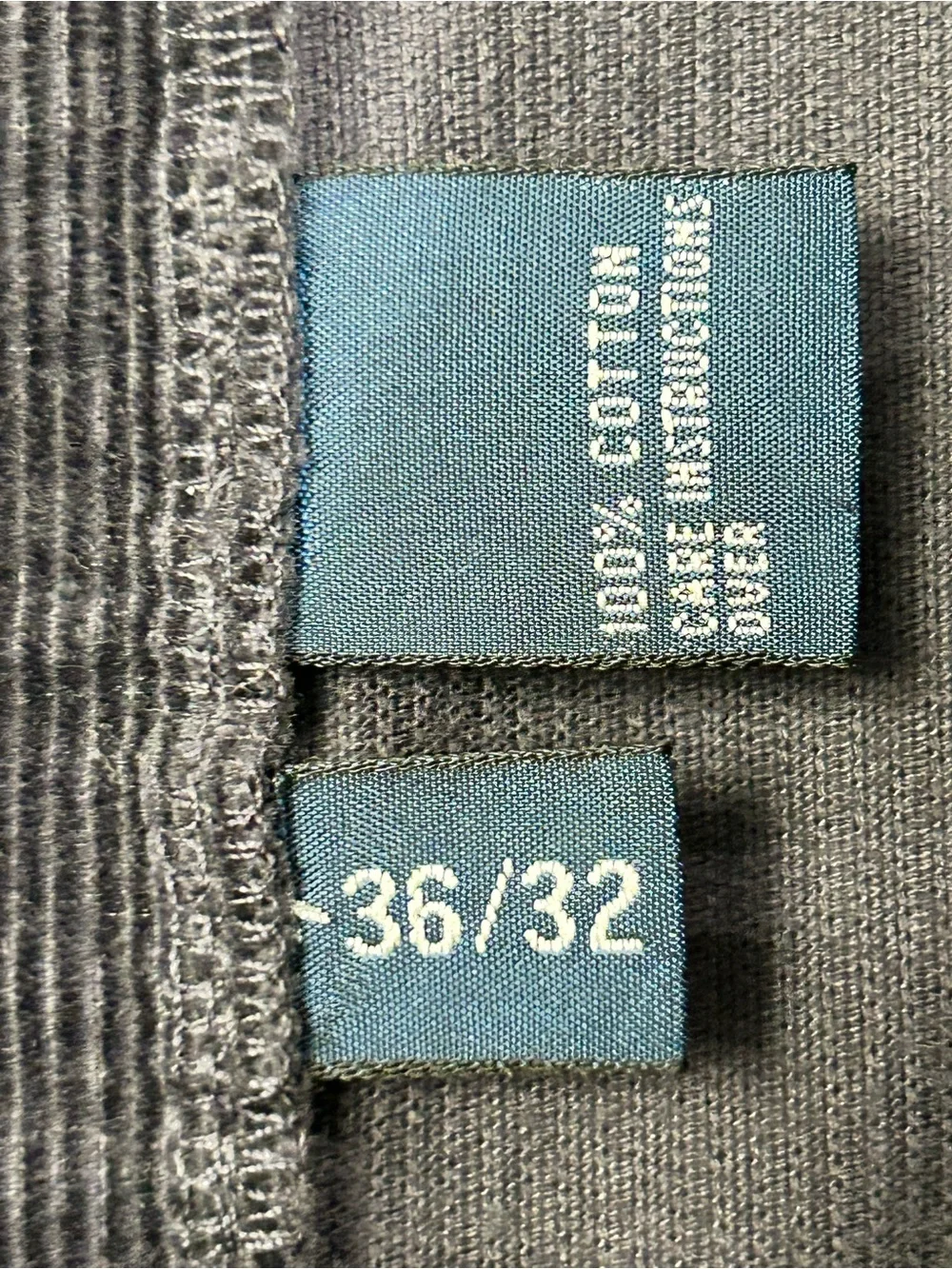 Polo Ralph Lauren Corduroy Andrew Pants Vintage Charcoal Men’s 36x32 Y2K 90s
